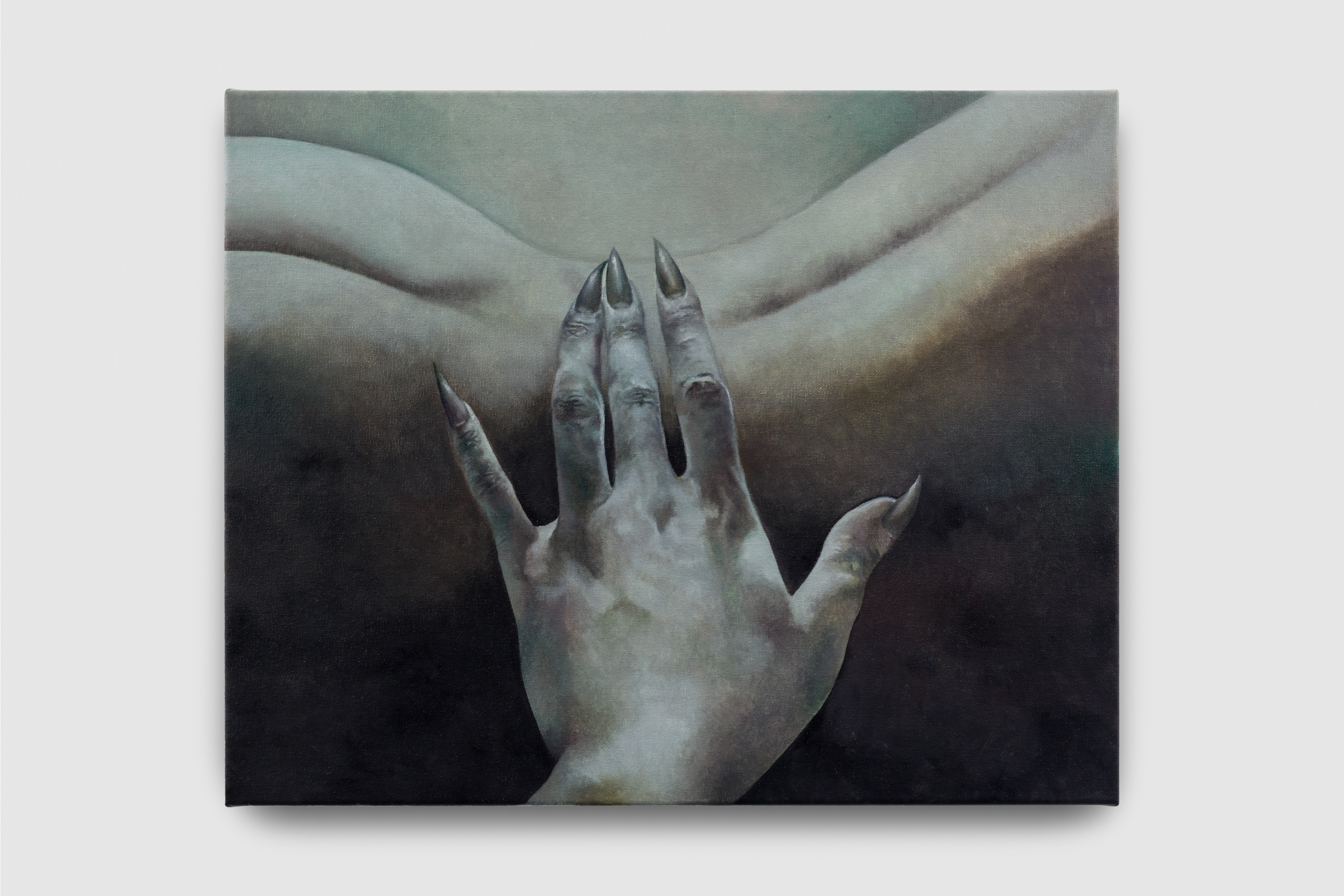 Tommy Xie, Confusion. 2, 2025, Oil on canvas, 15.7 x 20 x 1.5 in, 40 x 51 x 4 cm, TX0005