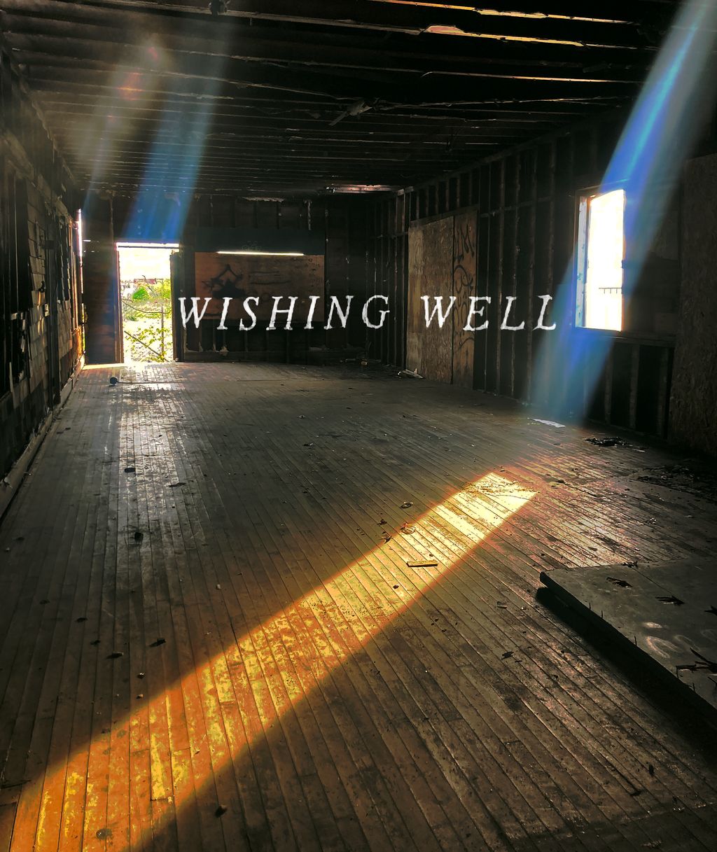 Wishing Well, 2022, Spray paint on wall frame and plywood
