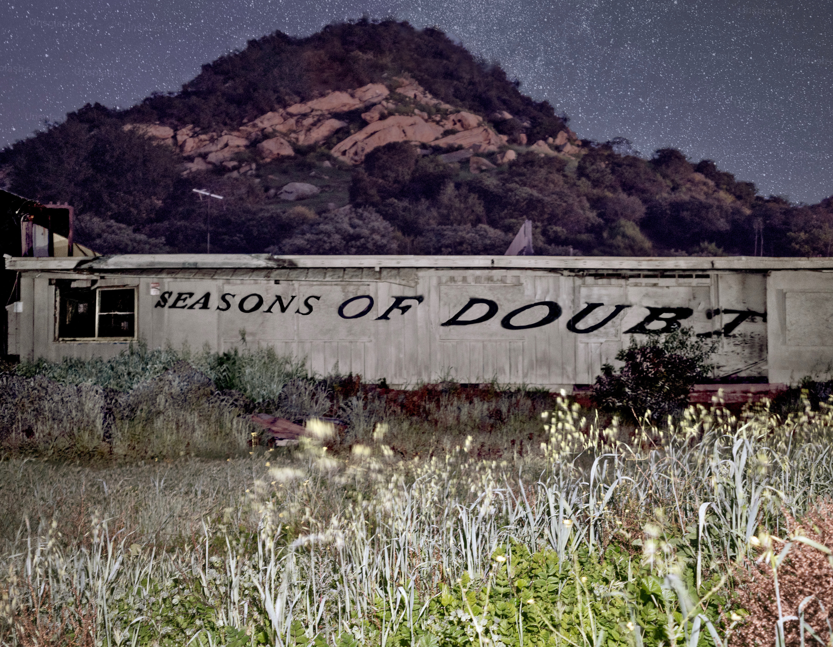 Seasons of doubt, 2026, Spray paint on house