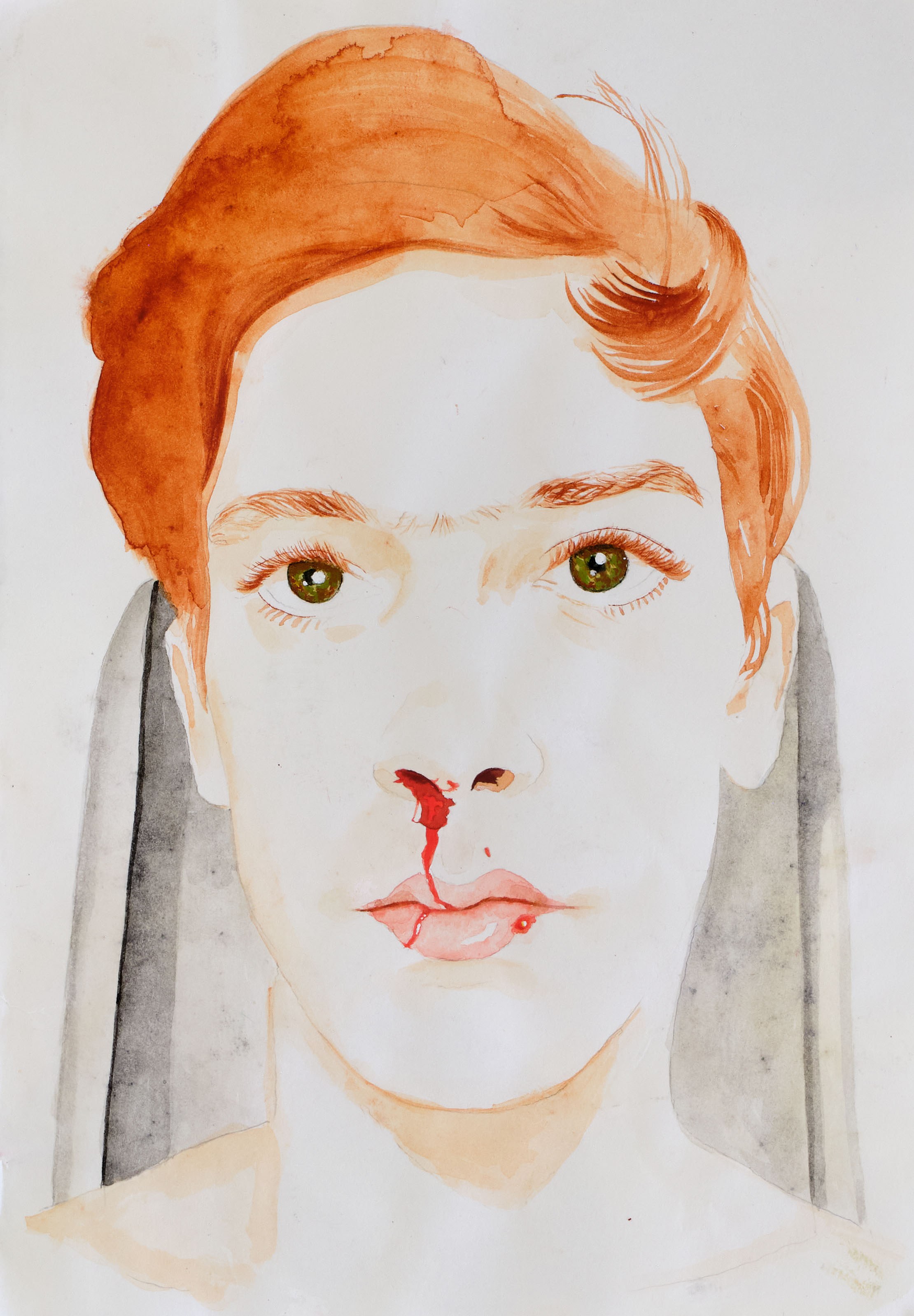 Valentine’s Day, 2022, Gouache on paper, 9 x 12 in., 22.86 x 30.48 cm 