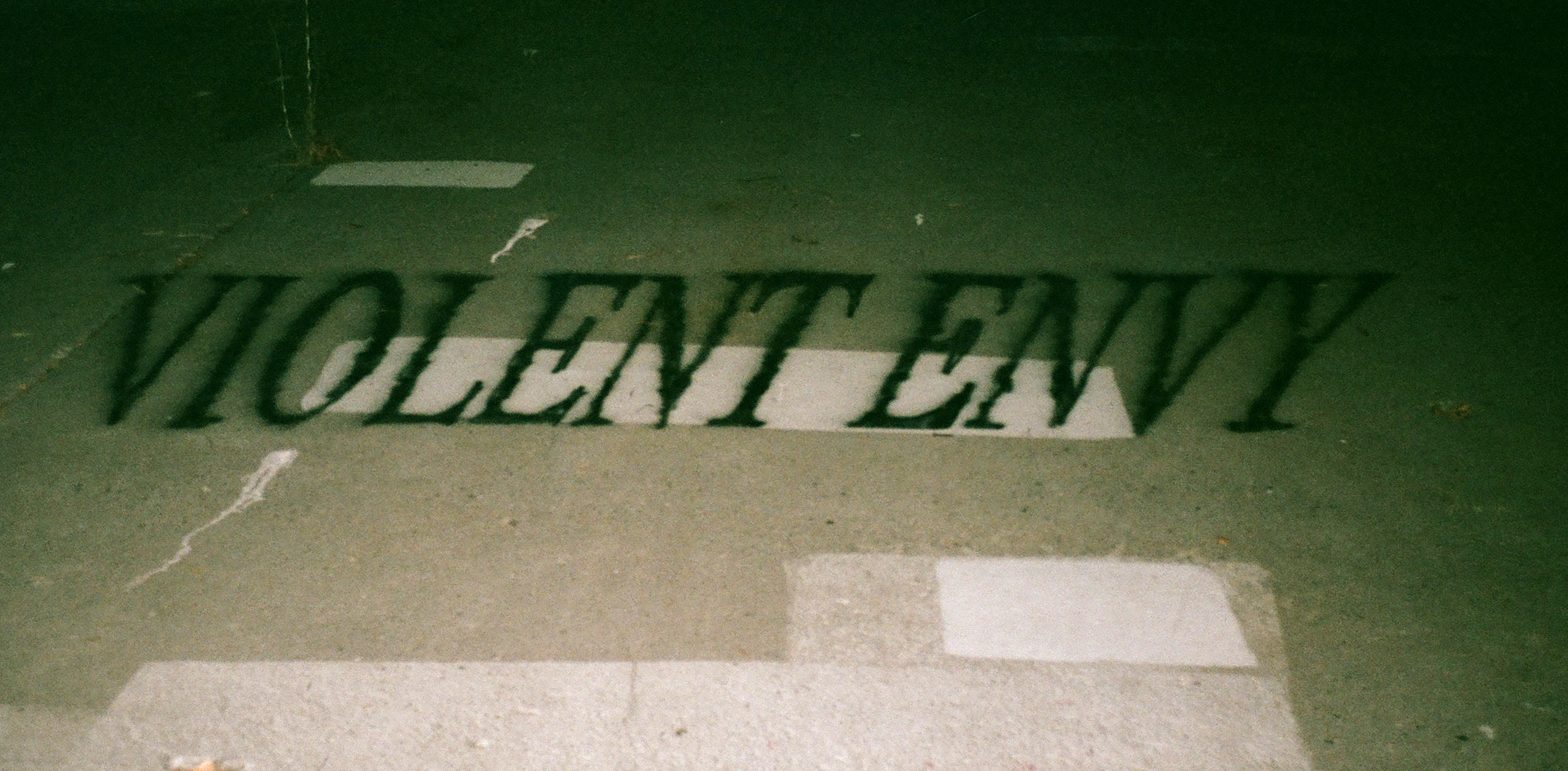 Violent Envy, 2020, Spray paint on asphalt