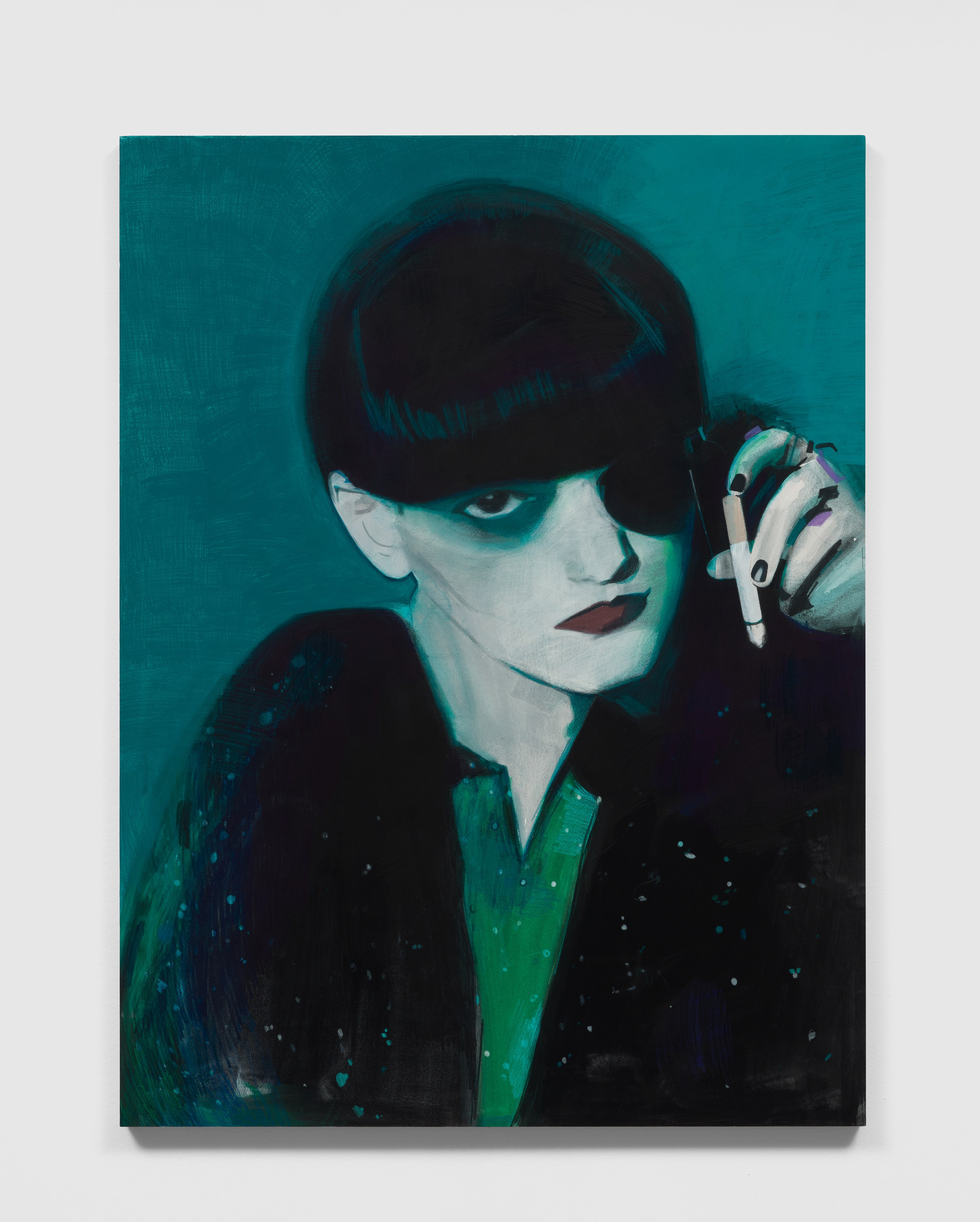 Slow Burn, 2023, Gouache and colored pencil on paper mounted on panel, 52 x 42 in., 132.1 x 106.7 cm