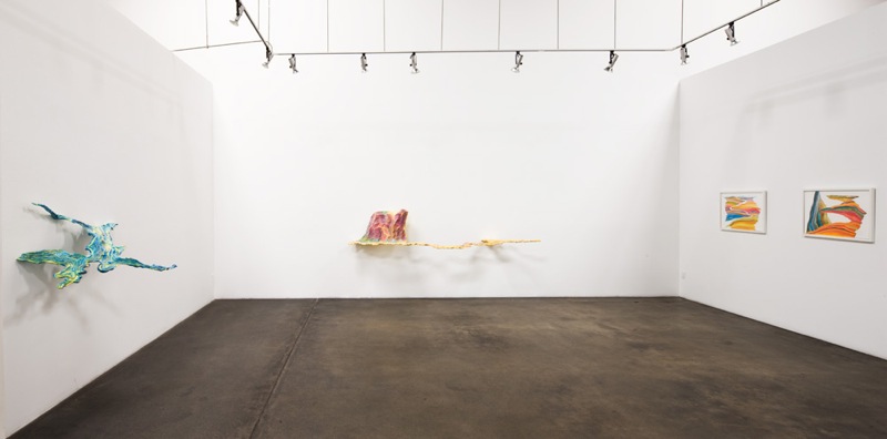 Installation View, Coming Down, Rosamund Felson Gallery, Los Angeles, 2010
