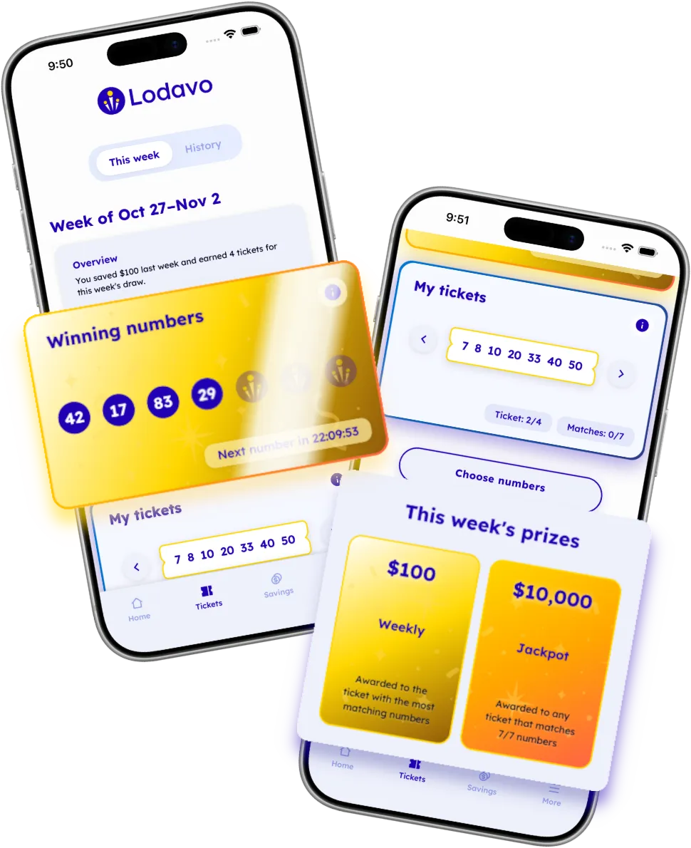 Lodavo app tickets screen