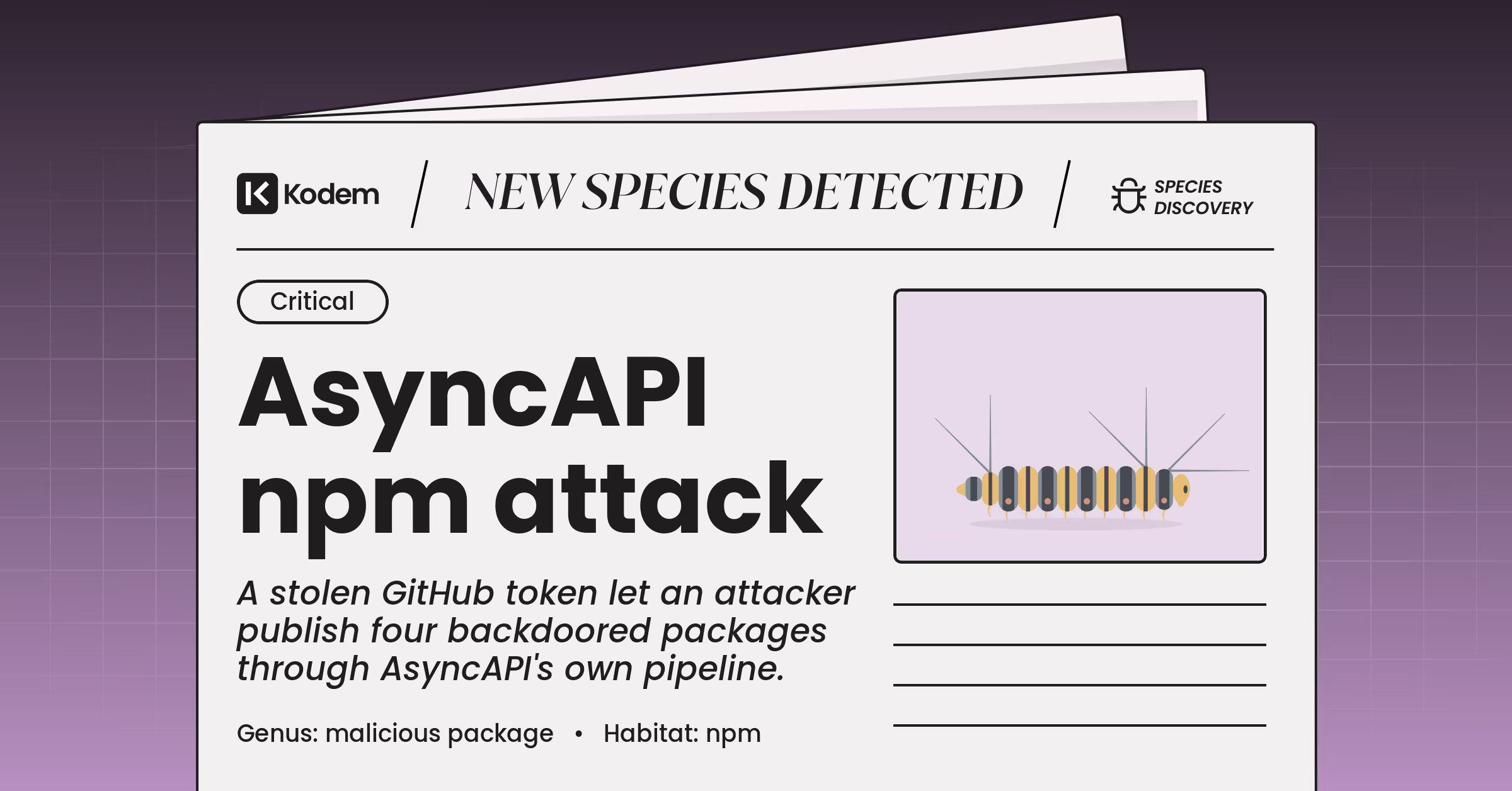 AsyncAPI Generator npm Attack: Miasma RAT via a Pwn Request