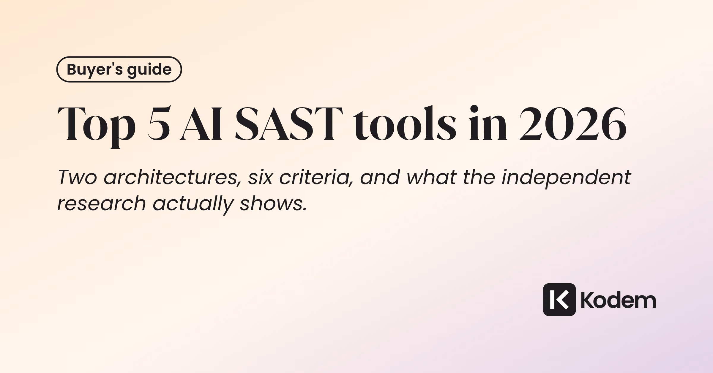 Top 5 AI SAST Tools in 2026