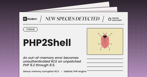 Shell Logo Explained PHP2Shell RCE Breakdown | Versions, Fixes, Runbook | Kodem