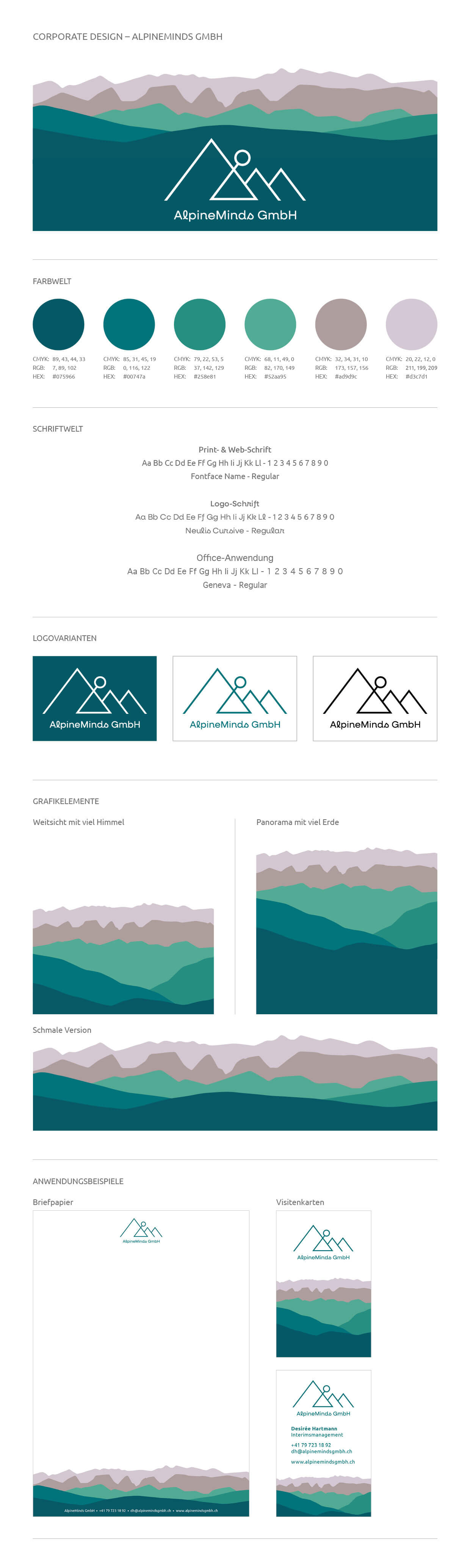 ©SCHLEGEL DESIGN: Corporate Design für die AlpineMinds GmbH – Branding, Grafik und Illustrationen von SCHLEGEL DESIGN (Larissa Schlegel).