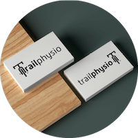 Logo-Design TrailPhysio Schaffhausen – Illustrationen und Grafik von SCHLEGEL DESIGN: Larissa Schlegel liebt es, deine Botschaft mit Illustrationen, Visualisierungen und frischem Grafikdesign auf das nächste Level zu bringen.n