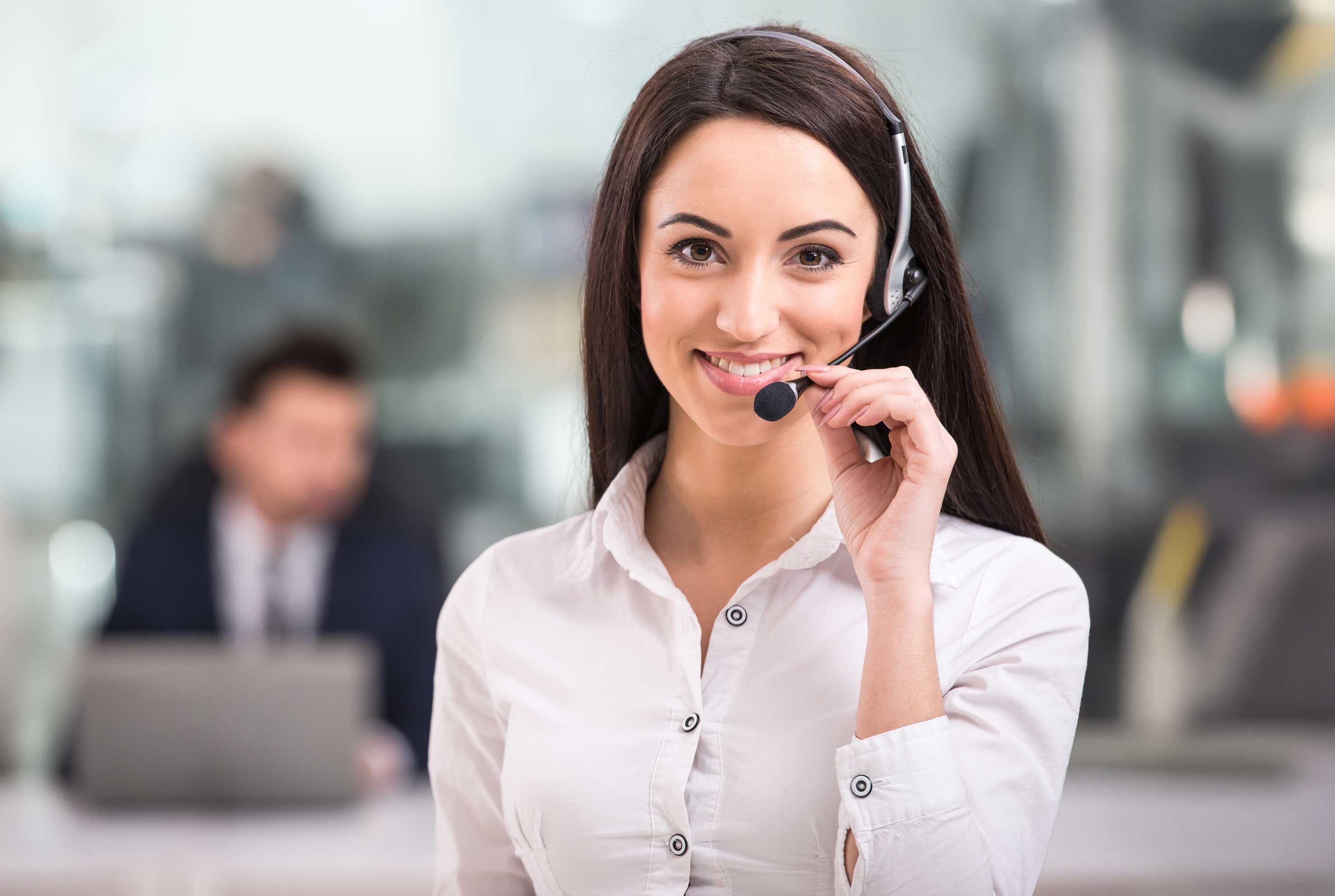 Photograph of a call center women worker
