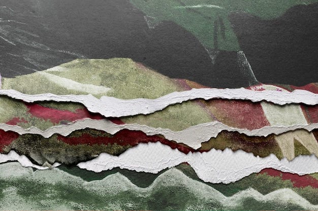 Abstract image in torn paper style