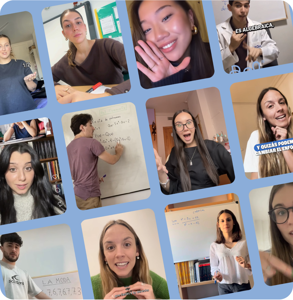  Una madre, un docente y dos alumnos.