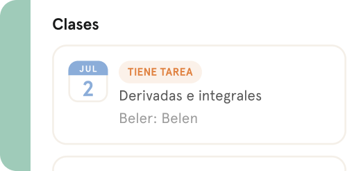 Imagen mostrando el detalle de la clase en la app de Bel