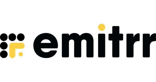Emitrr logo in black and yellow