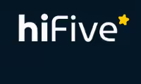 HiFive logo in white with a yellow star on a dark navy background
