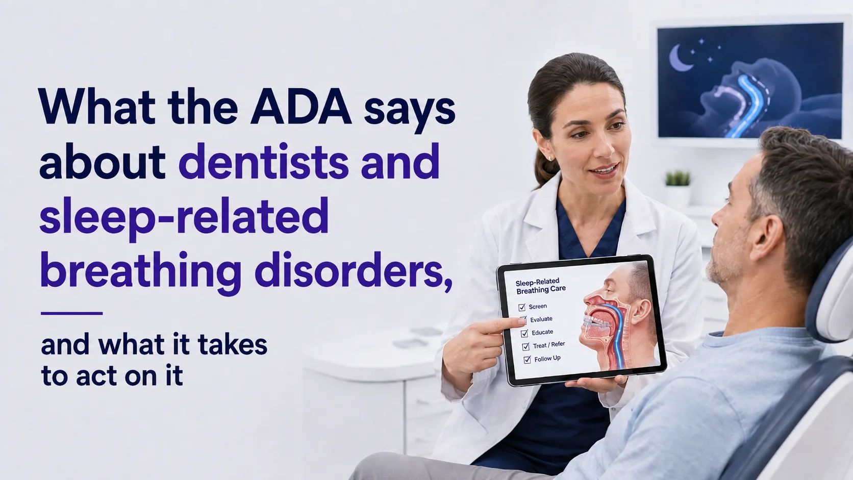 what the ADA says about dentist and sleep related breathing disorders