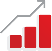 increasing bar chart icon