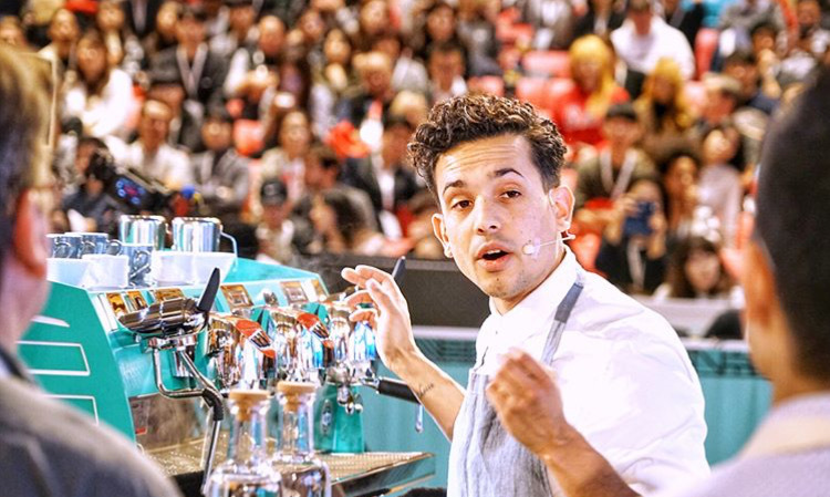 Rory Rosenberg at the Seoul World Barista Championship