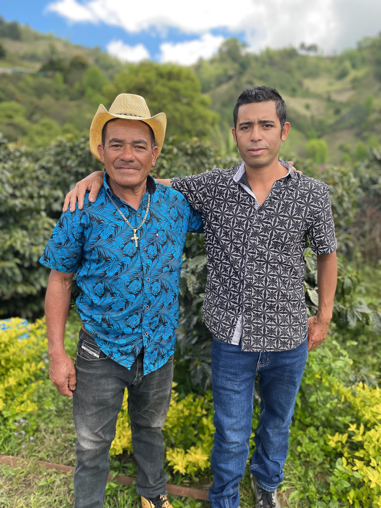 Mario with his father from farms Los Chorros and Los Ocotillos
