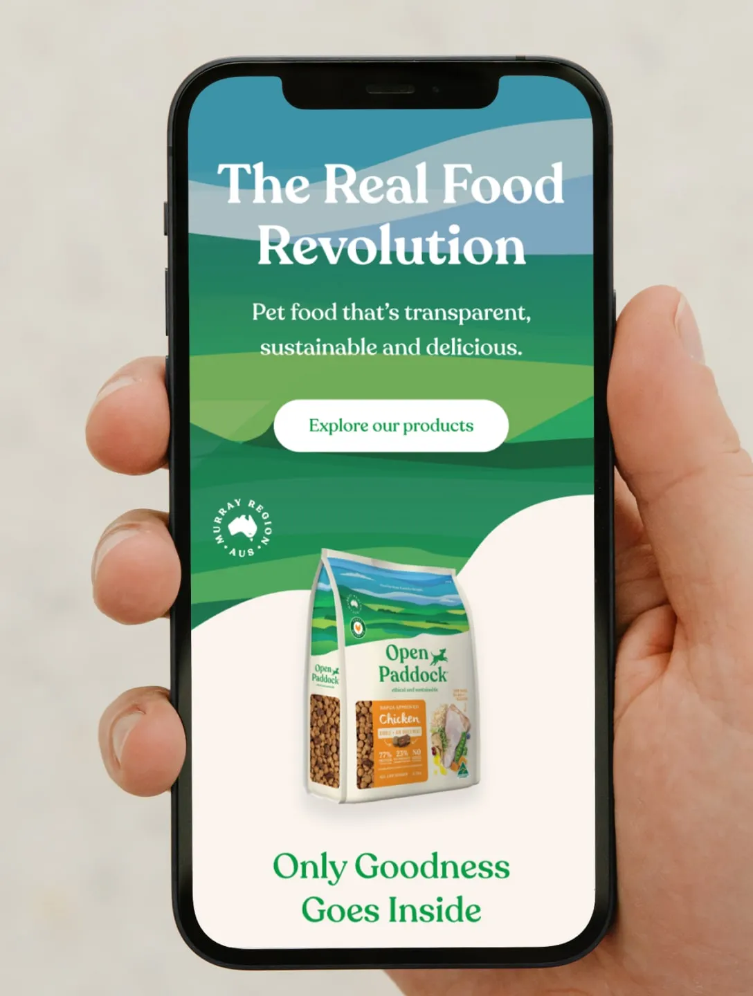Real Food Phone Mockup