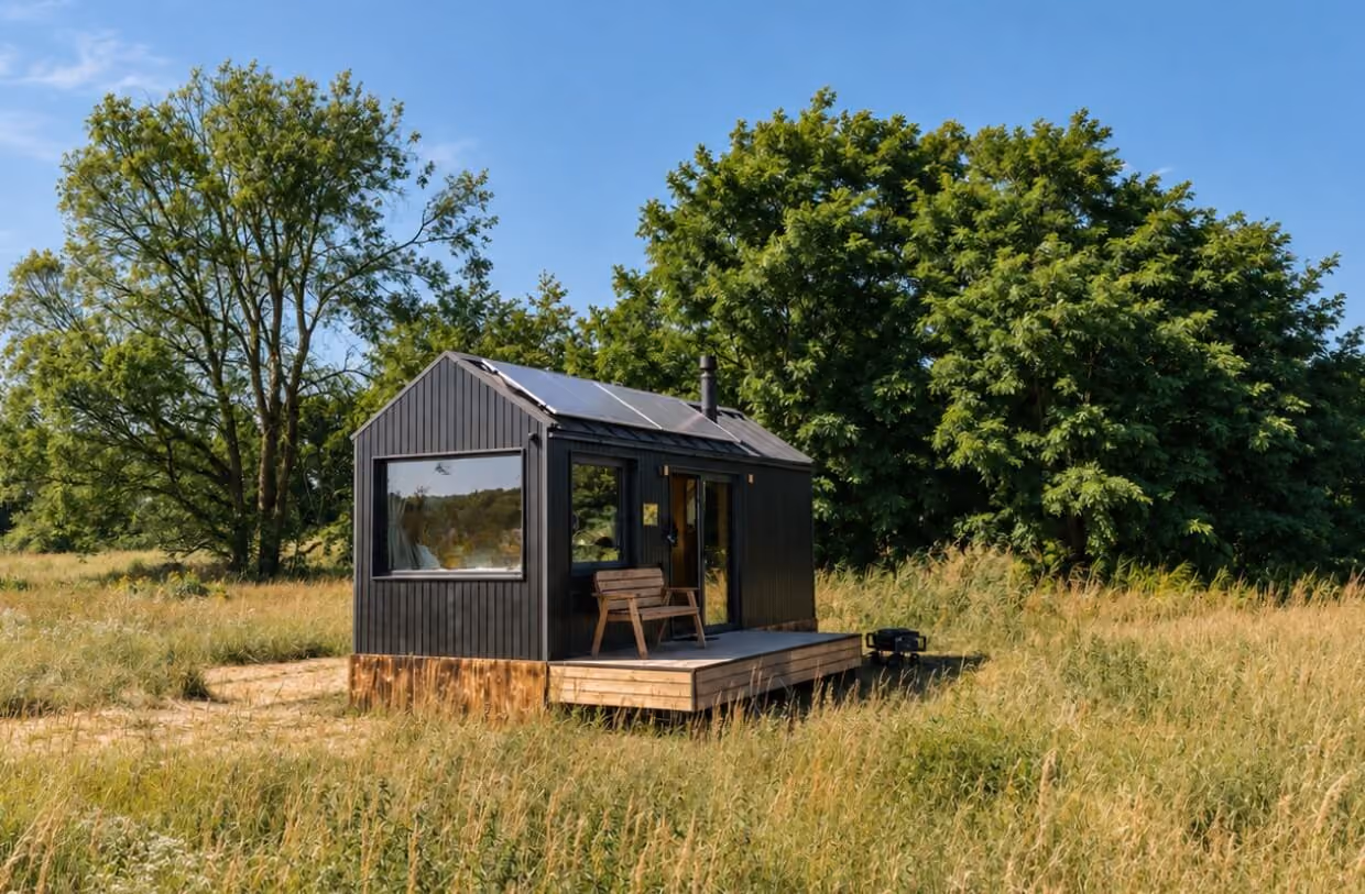 Cozy offgrid glamping cabin near Berlin with nature escape