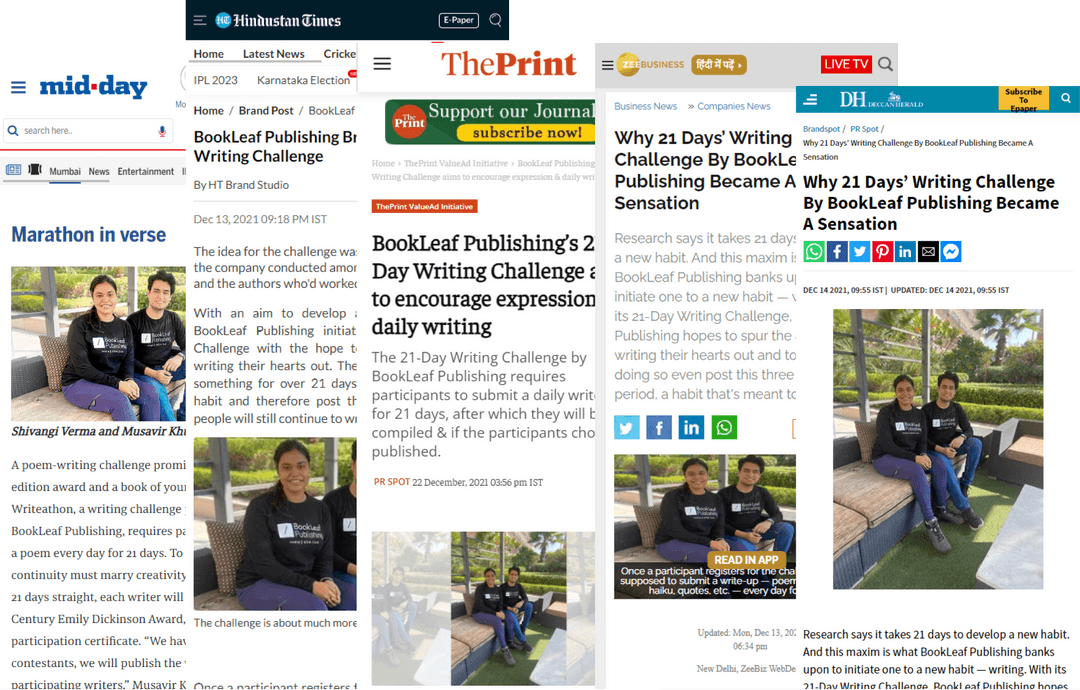 BookLeaf Publishing Bestseller Breakthrough (Dashboard)