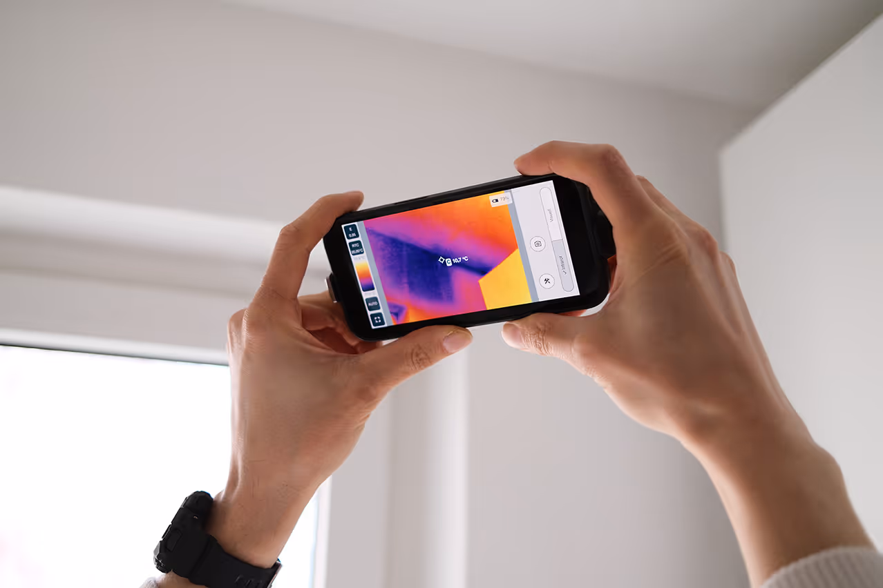 Baugutachter Stuttgart setzt bei der Kaufberatung eine Wärmebildkamera ein