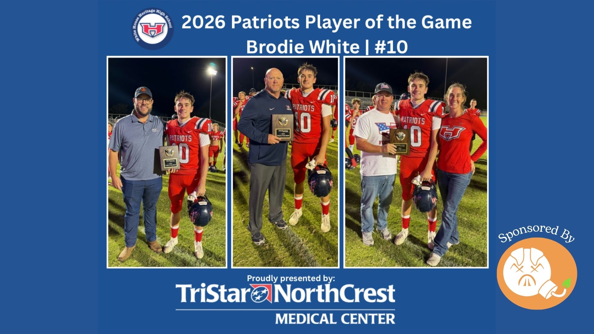 Brodie White Named Patriots Player of the Week by TriStar Northcrest