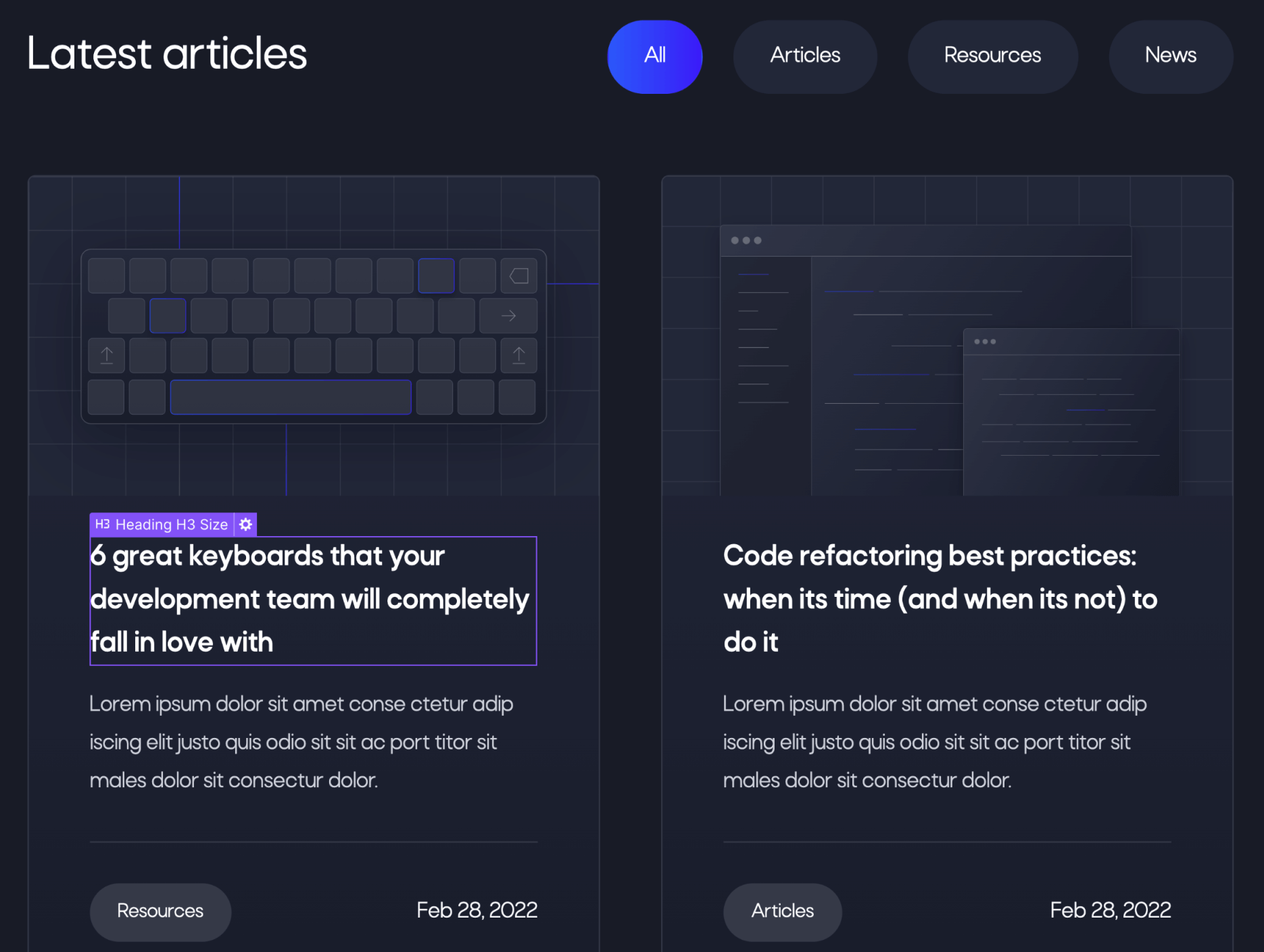 CMS Items - Dev X Webflow Template