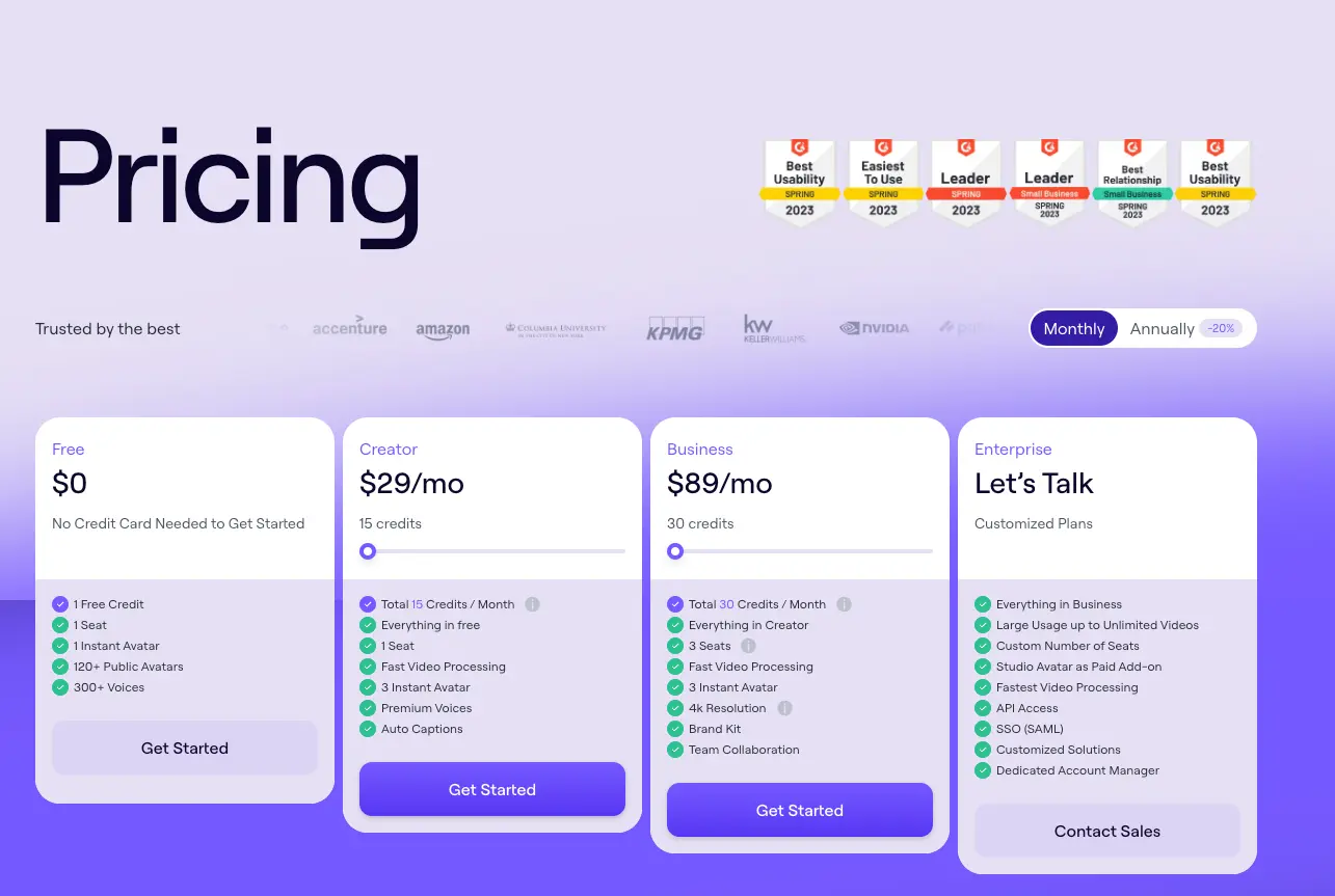 HeyGen Pricing