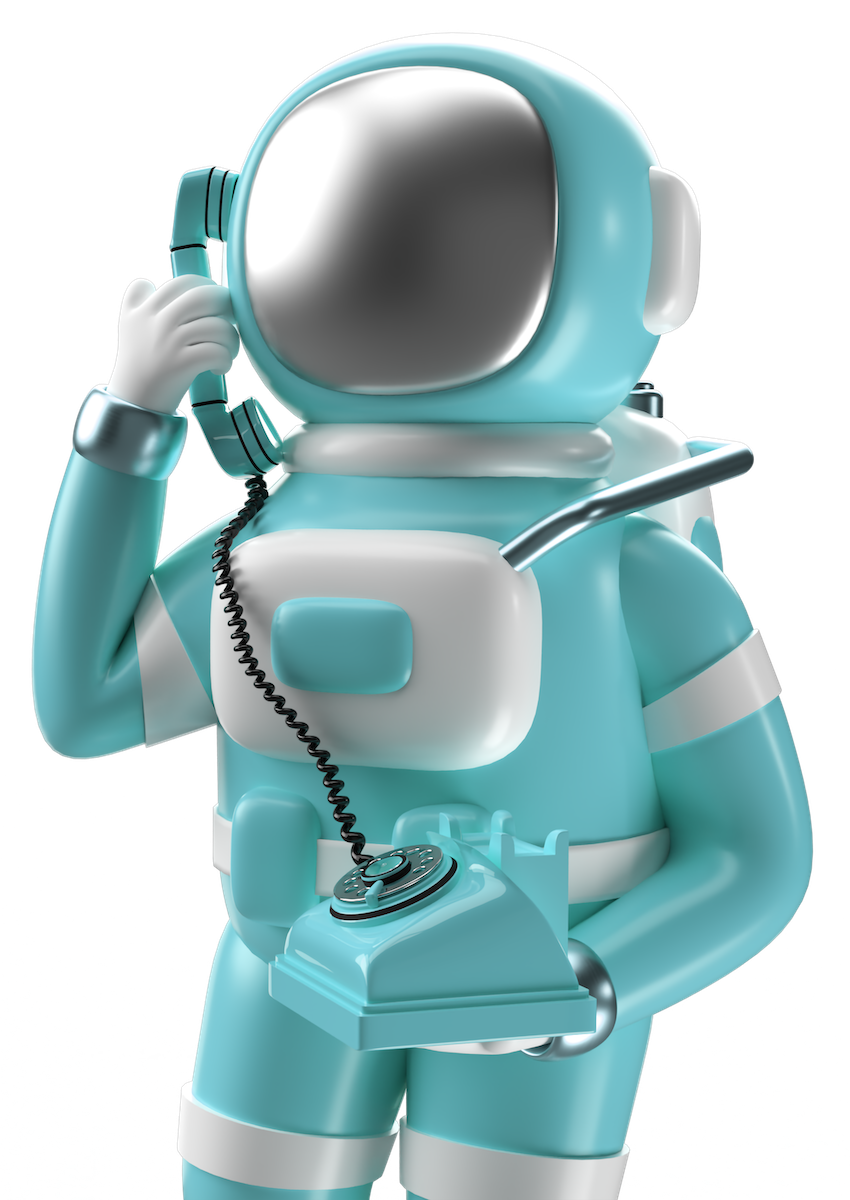 SimpleLab Digital Astronaut on a call with a client