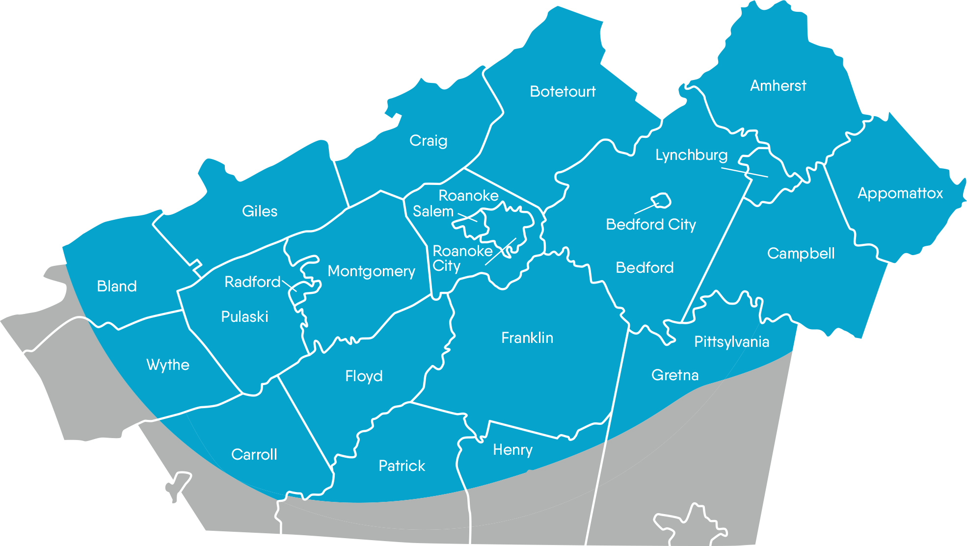 Map of Service Area