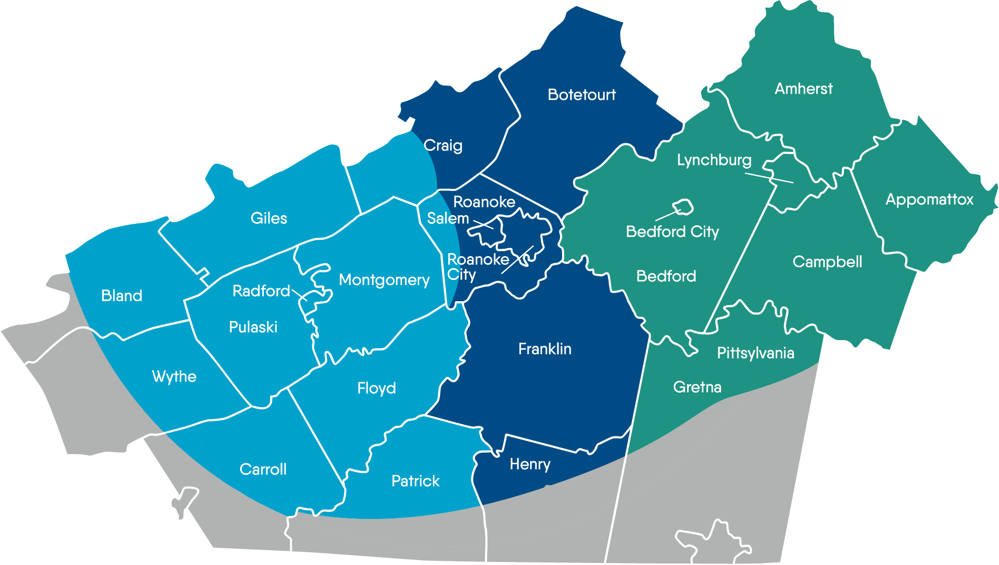 Map of Service Area