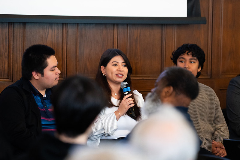 Students on a Friday Forum panel