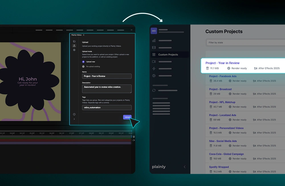Create Template with Video generation API