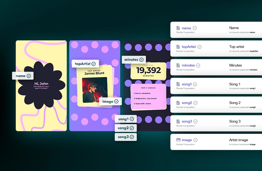 Parametrize your video with video generation API