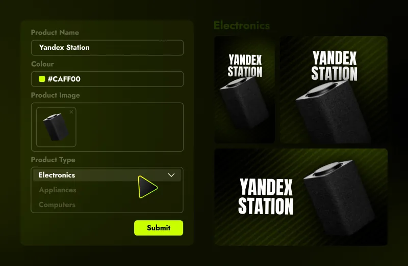 form to video image