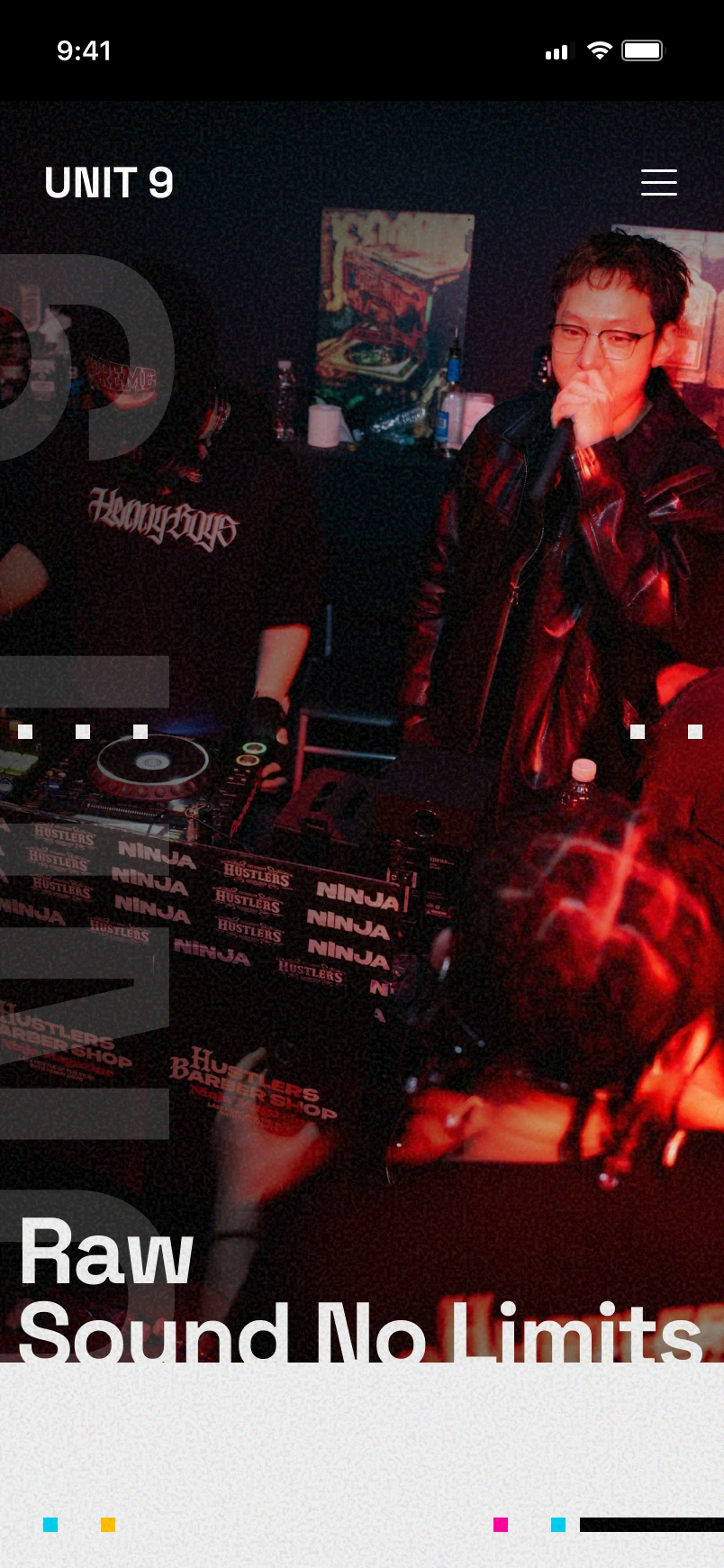 A DJ playing music in an underground venue