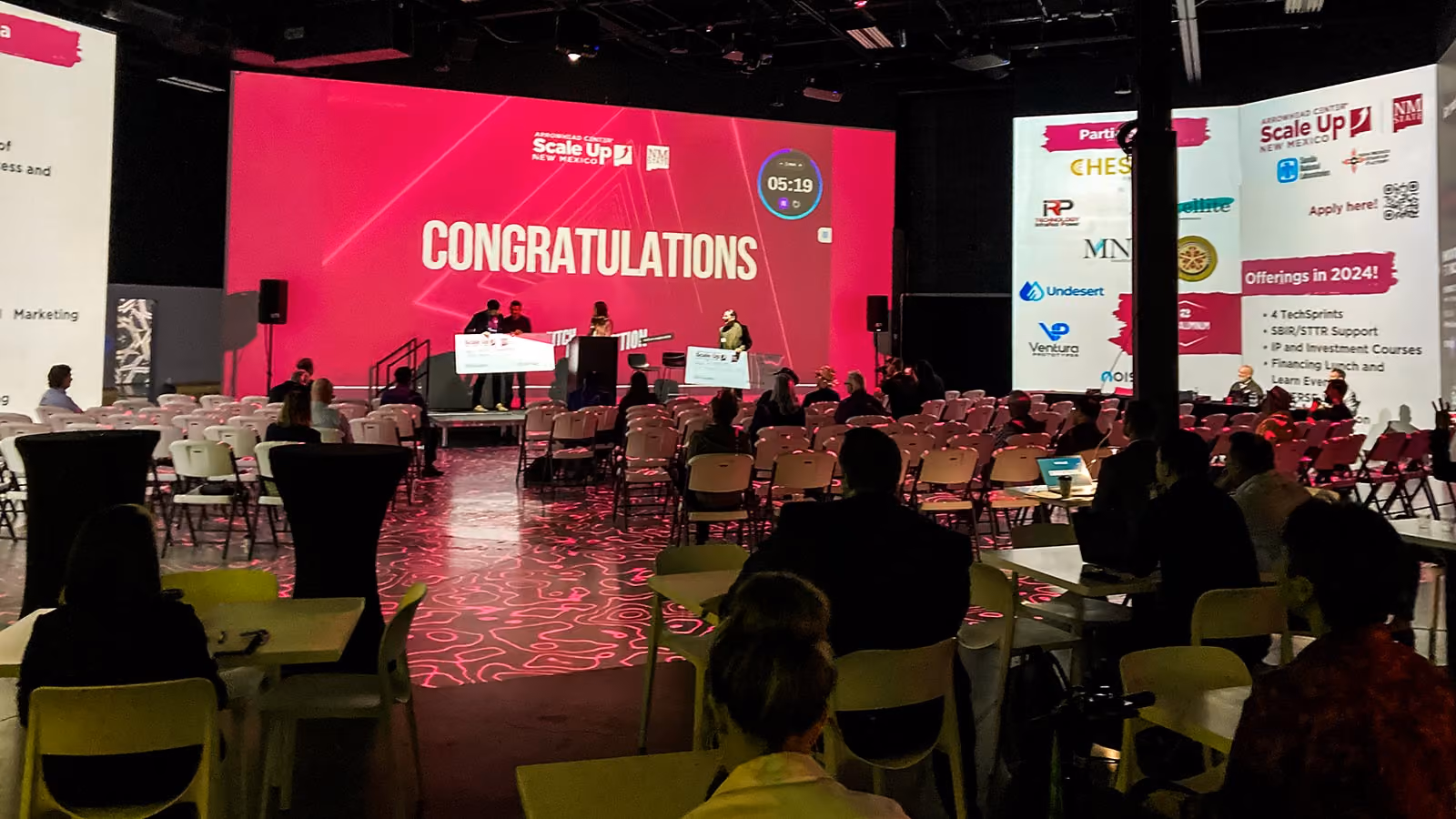 Don't be another boring keynote, bring your story to life with walls becoming displays and games to interact with your team.