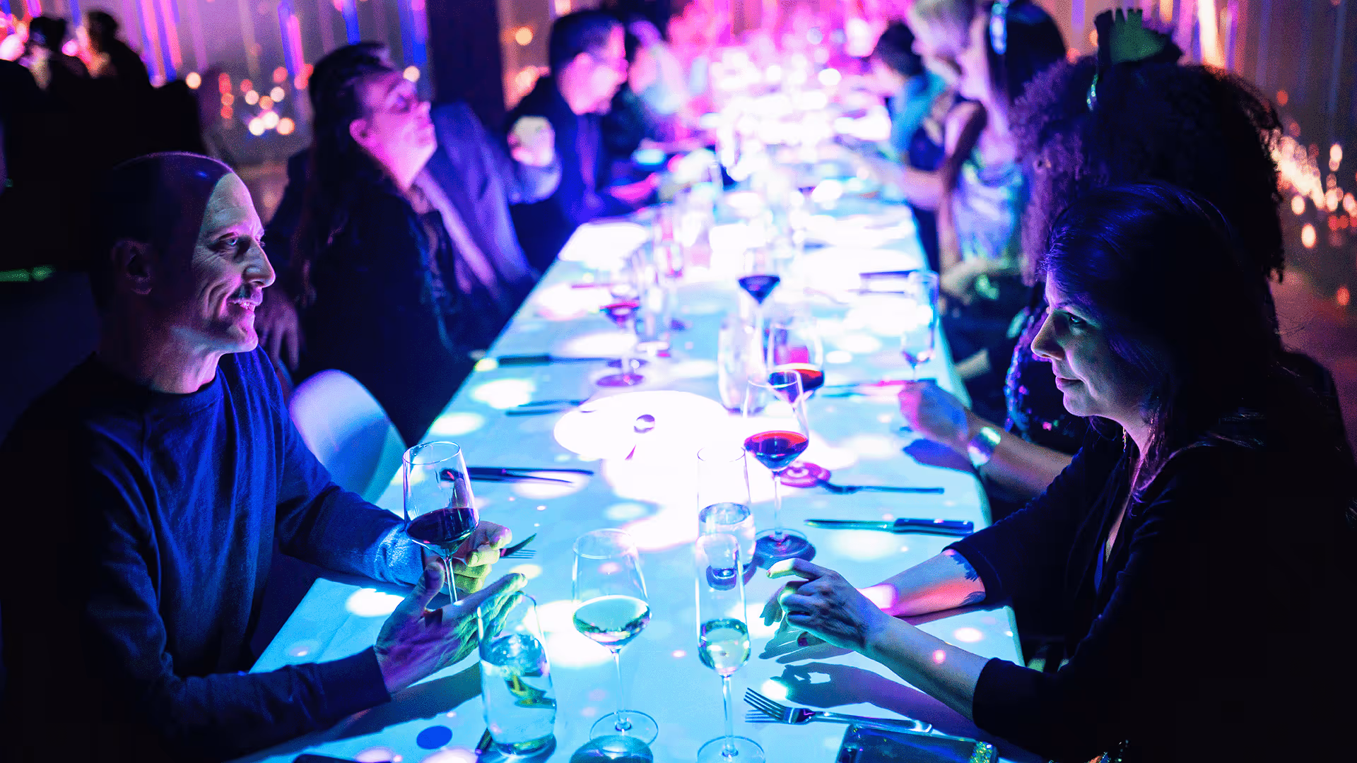 Neon Winter Immersive Dining Electric Playhouse