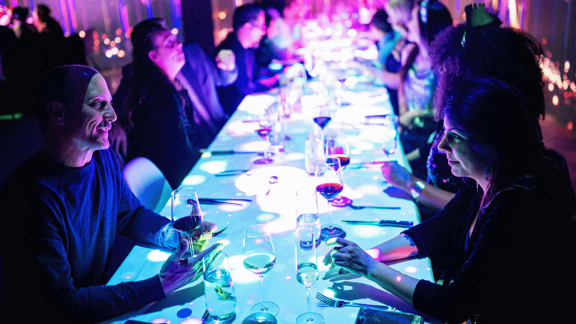 Neon Winter Immersive Dining Electric Playhouse