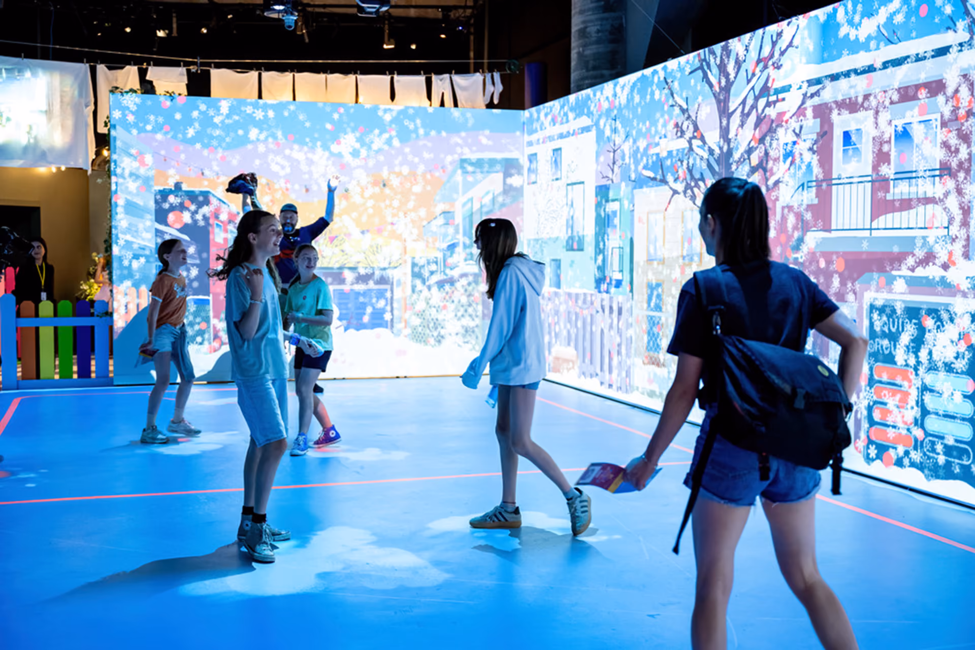 Children playing at the Alley Oop exhibit in Montreal