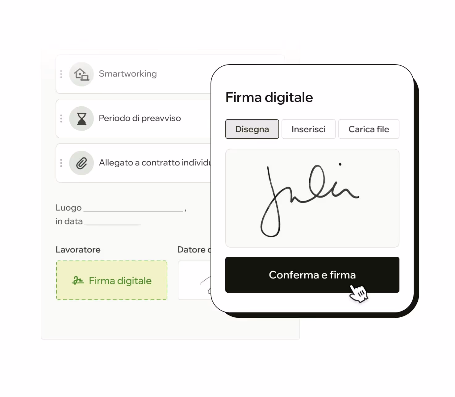 variazioni contratto dipendenti digitale