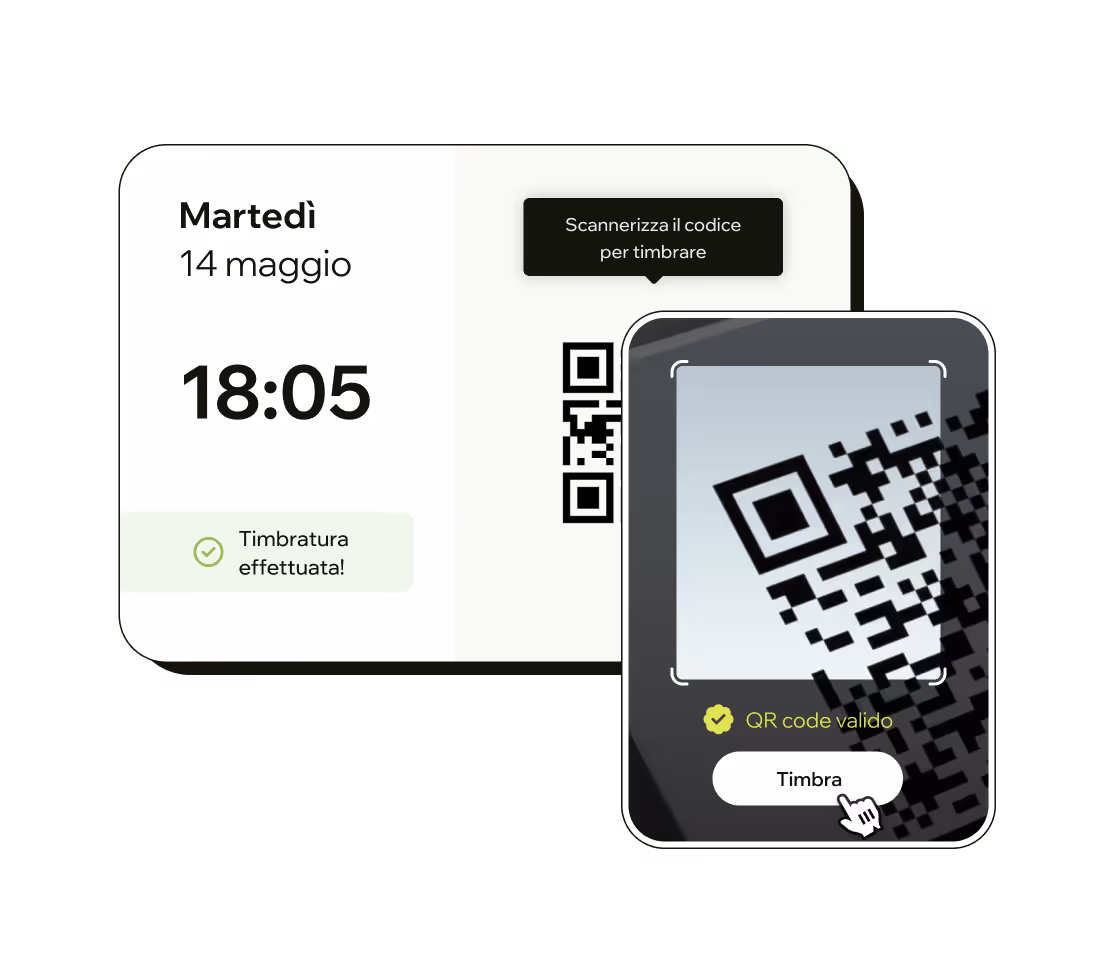 esempio timbratura digital qr code