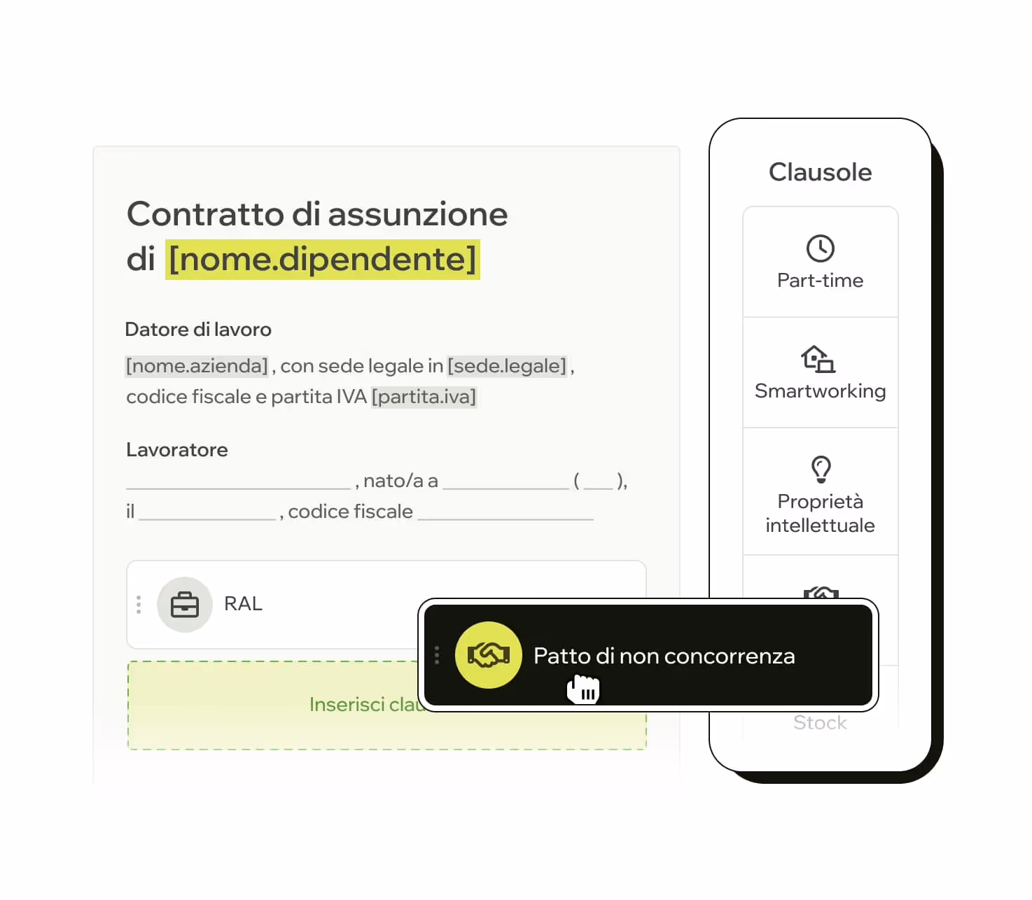 creazione contratto digitale app