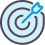 The icon of an arrow hitting its target.