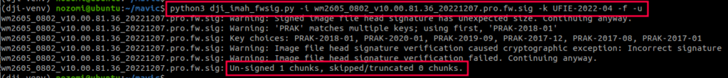 The Mavic 3 Classic firmware decryption.