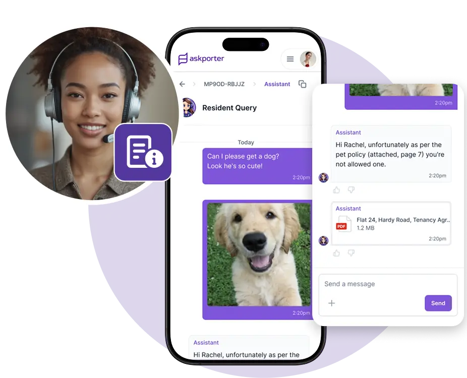 askporter's AI-powered platform module for information