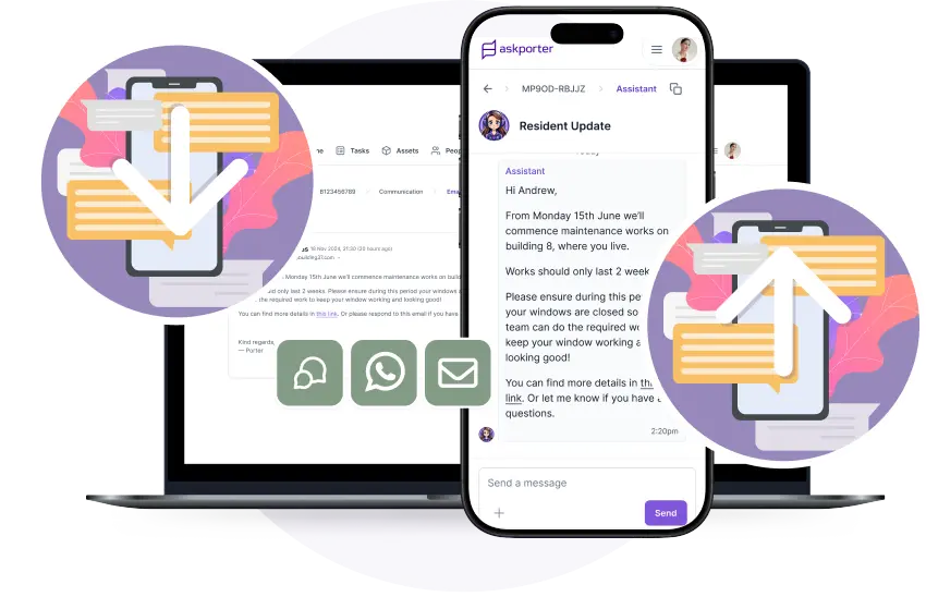 askporter's inbound and outbound communication modules
