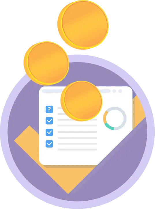 A checklist involving financial information